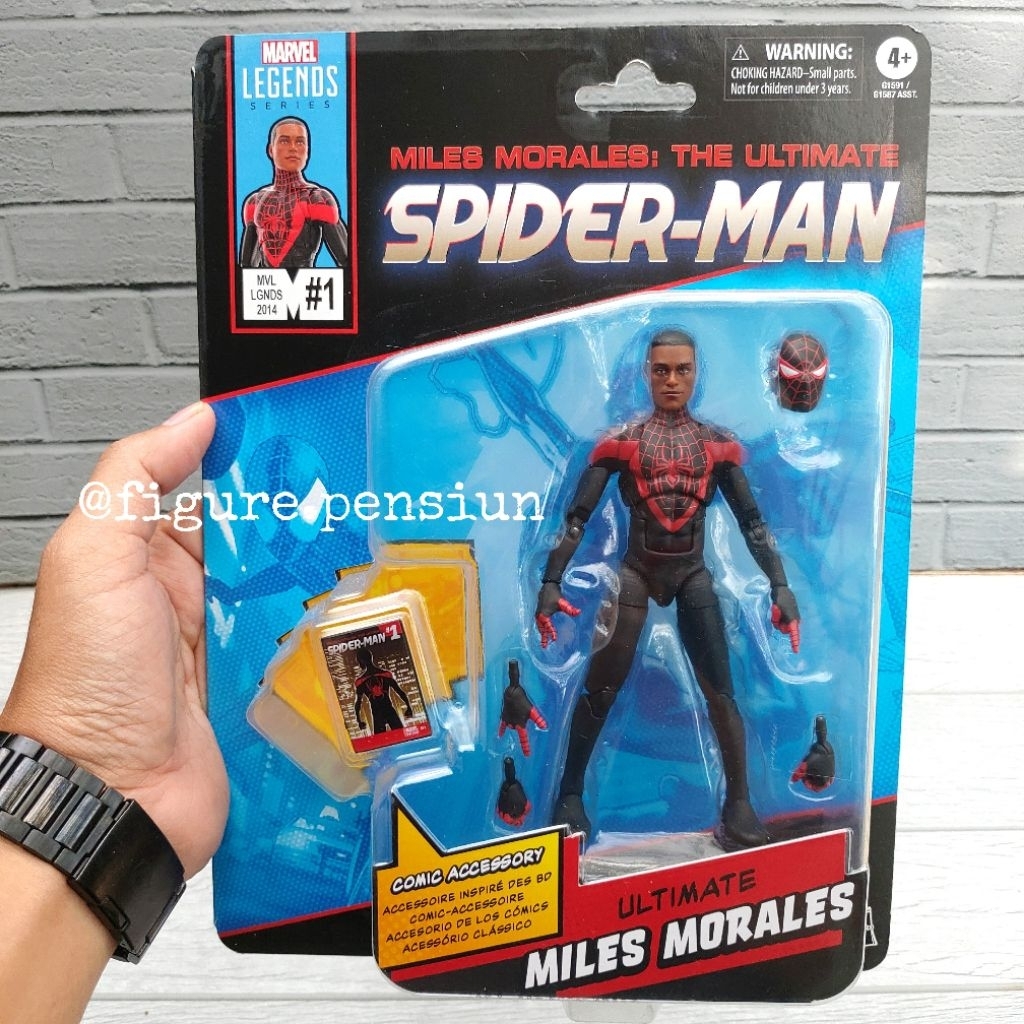 MARVEL LEGENDS SPIDERMAN MILES MORALES THE ULTIMATE RETEO VINTAGE HASBRO ACTION FIGURE ORIGINAL