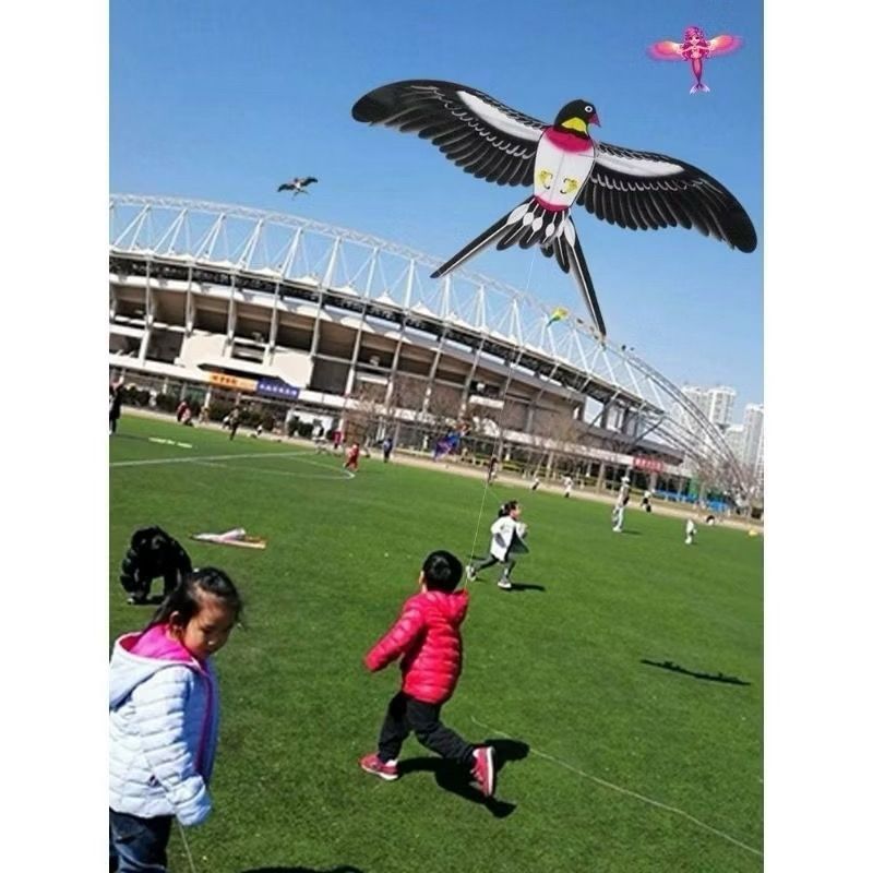 <^ SJA ^>  Layang-layang Hias / Layangan Karakter Satu Set Dengan Tongkat Layangan Plastik / Mainan 