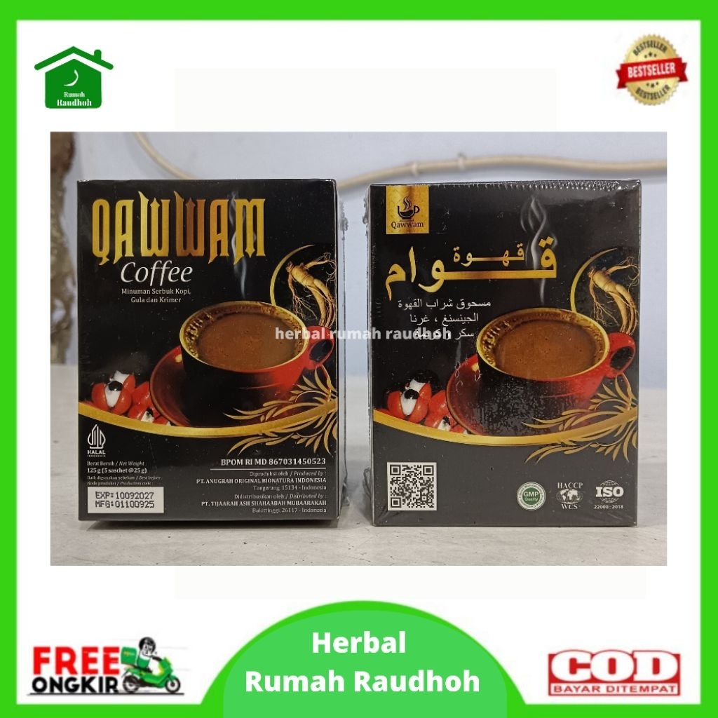 KOPI QAWWAM ORIGINAL - KOPI STAMINA PRIA DEWASA ISI 5 SACHET