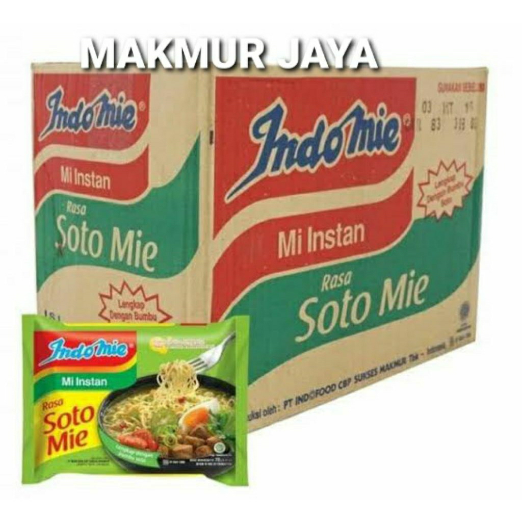 

INDOMIE SOTO KUAH 75 Gram ( 1 Dus Isi 40 Bungkus) Exp Lama