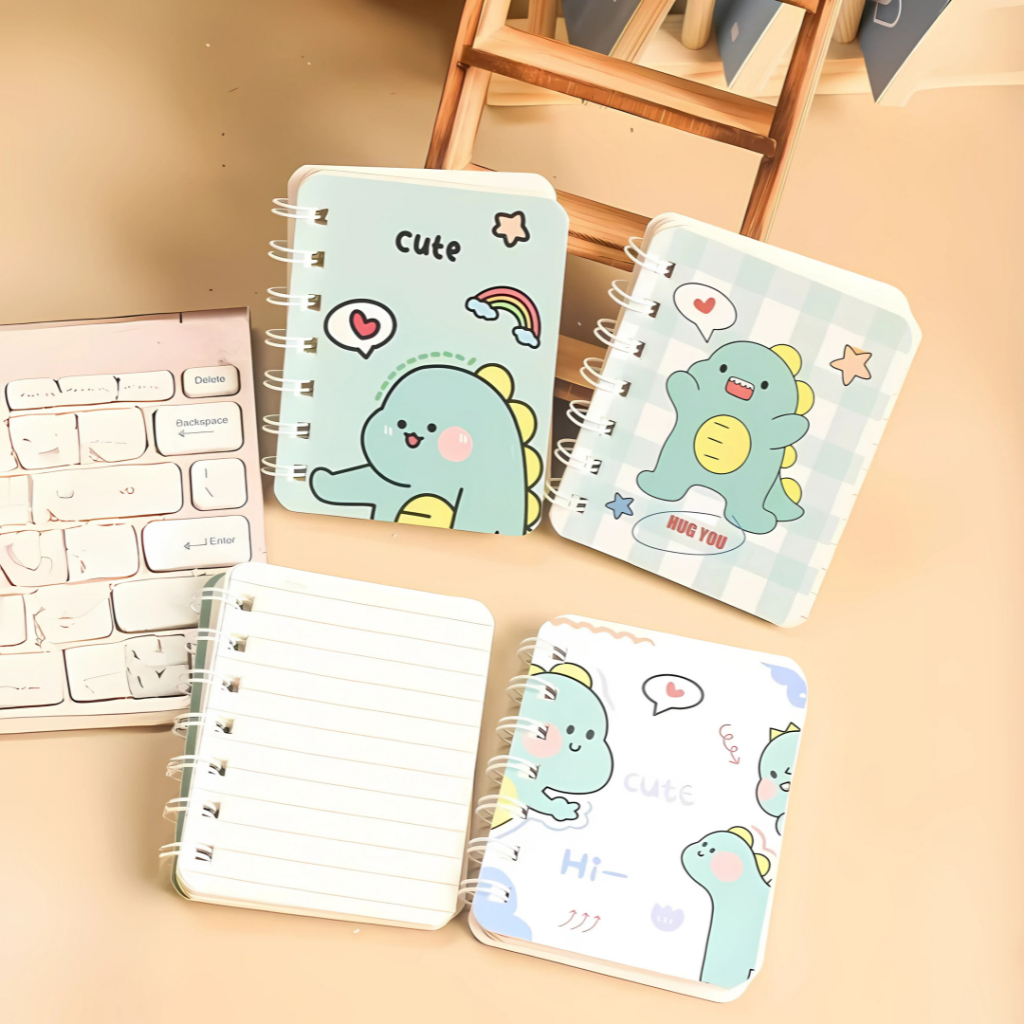 Notebook Mini A7 50 Lembar Lucu Mini Notes Spiral Diary Buku Catatan Saku Kecil Scrapbook Korea