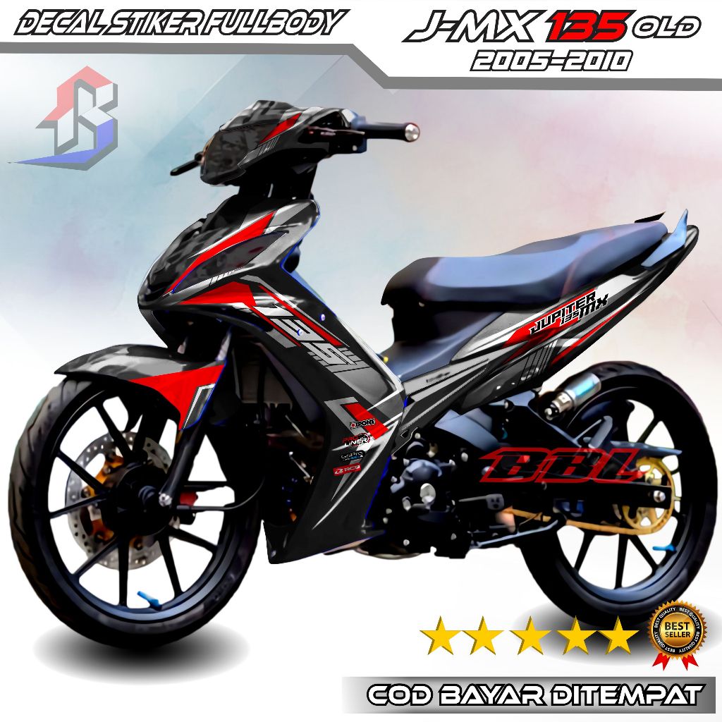 Decal Sticker Yamaha Jupiter Mx 135 Old Fullbody Desain Racing Stiker Decal Mx 135 Old Fullbody