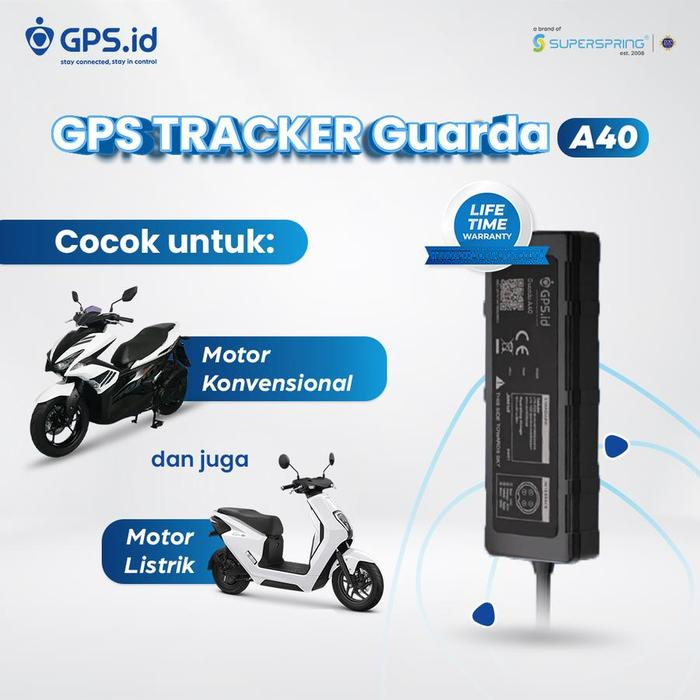 SUPERSPRING GPS A40 / ALAT PELACAK / LACAK KENDARAAN / GPS / GPS TRACKER GPS.ID / PELACAK MOTOR