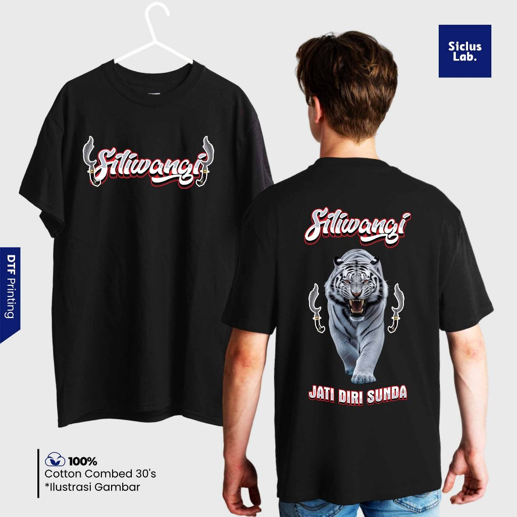 SICLUS LAB - KAOS JATI DIRI SUNDA SILIWANGI GAMBAR MACAN PUTIH