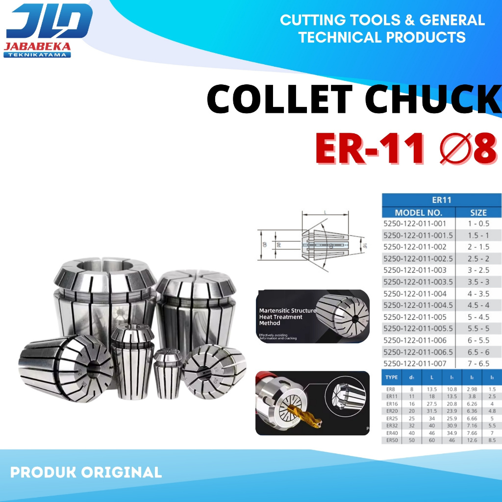 Collet ER11 Diameter 8 mm Collet ER11 - 8mm