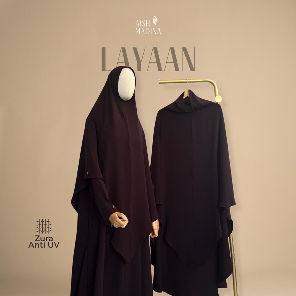 AISHMADINA FK & NONPAD WANITA MUSLIMAH BEKERJA KHIMAR LAYAAN BAHAN ZURA ANTI UV