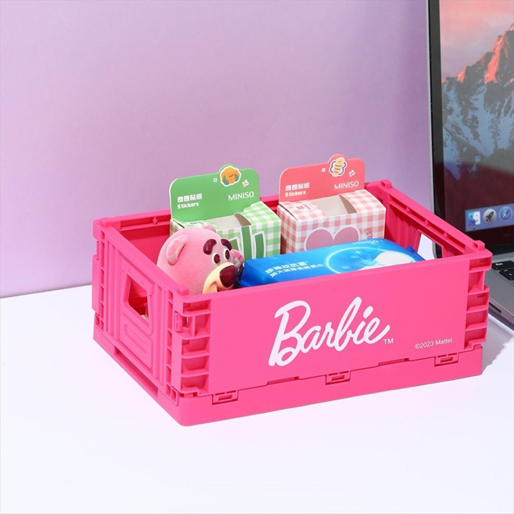 MINISO BARBIE FOLDABLE STORAGE BOX KOTAK PENYIMPANAN