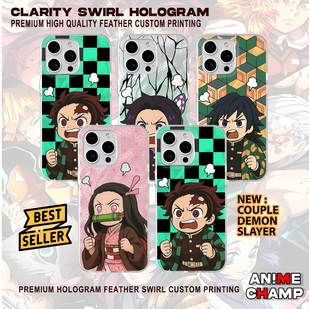 Casing Couple Demon Slayer Oppo A5 A3X A17 A15 A57 A5PRO RENO6 RENO10 RENO11 RENO12 AC629 Karakter A