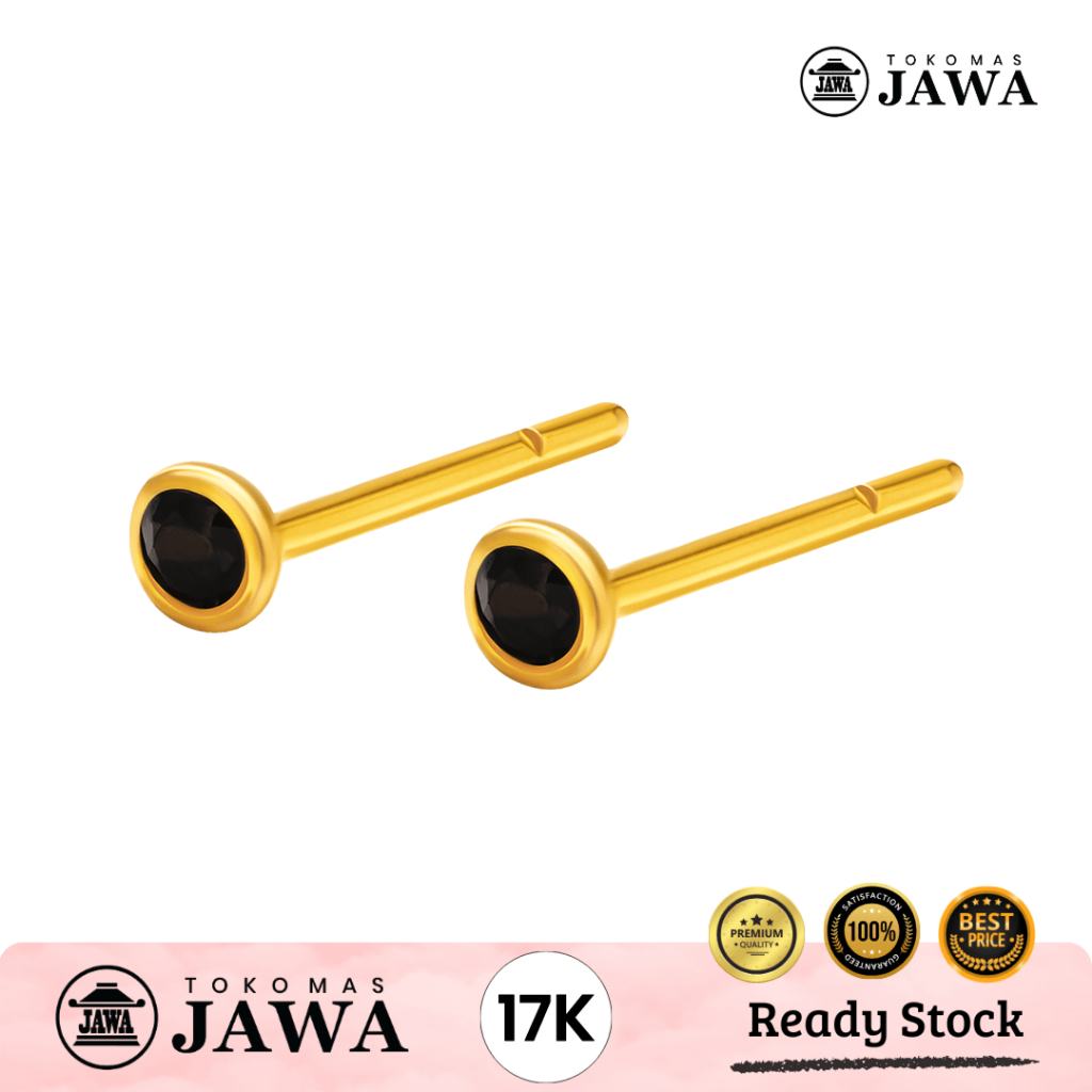 Toko Mas Jawa Tindik Emas Onyx Kadar 17 Karat Toko Mas Jawa