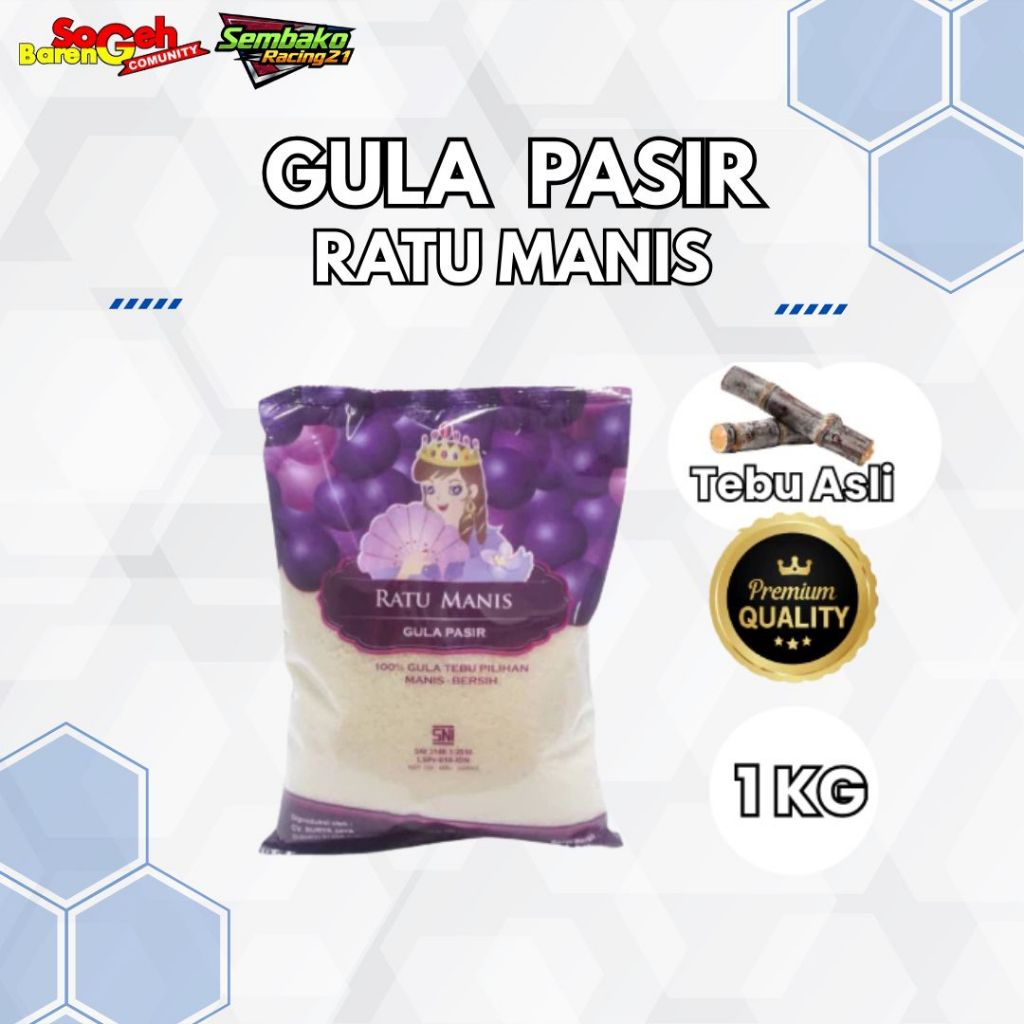 Ratu Gula Manis Kemasan 1kg / Gula Kemasan 1kg