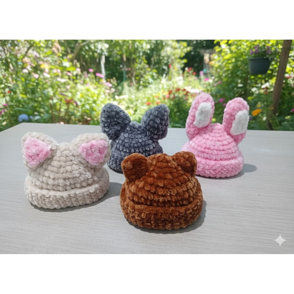 Outfit doll 10 cm skzoo boa cap beanie rajut