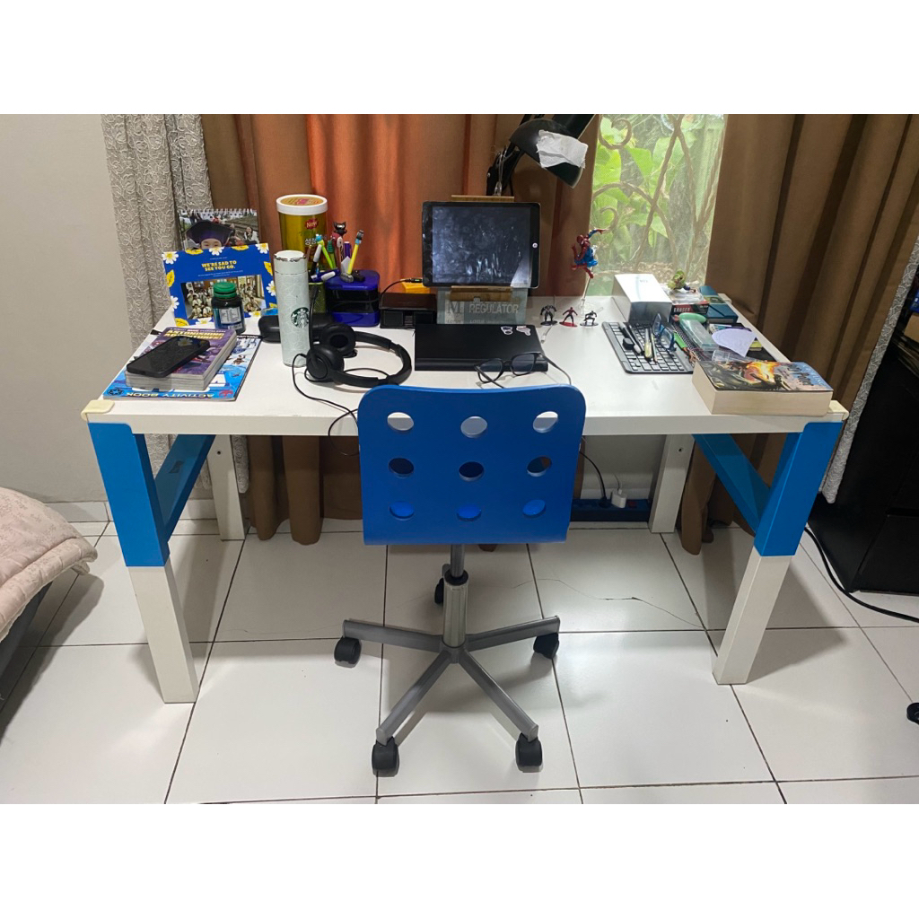 Set Meja belajar + kursi IKEA preloved