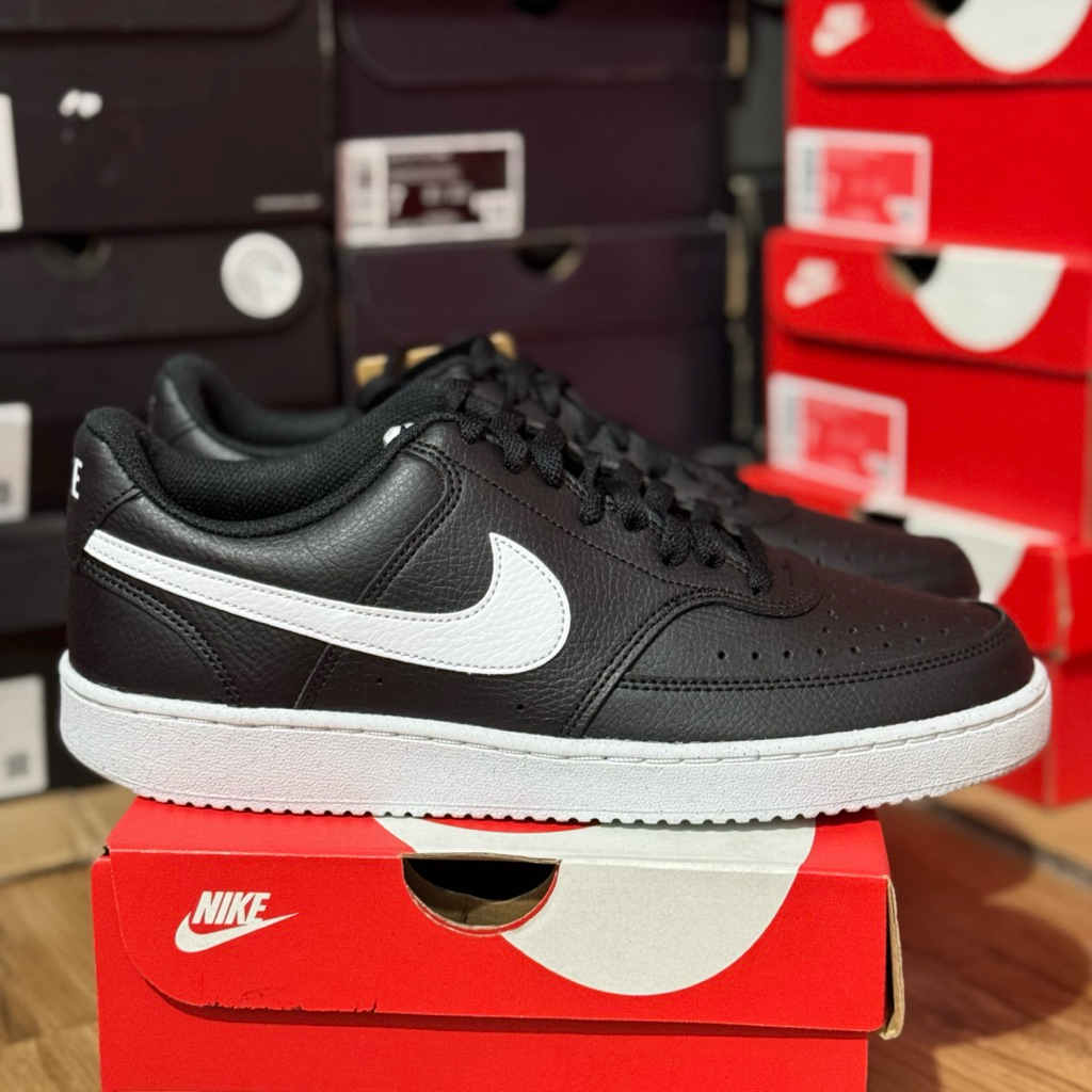 Sepatu Court Vision Low Black White