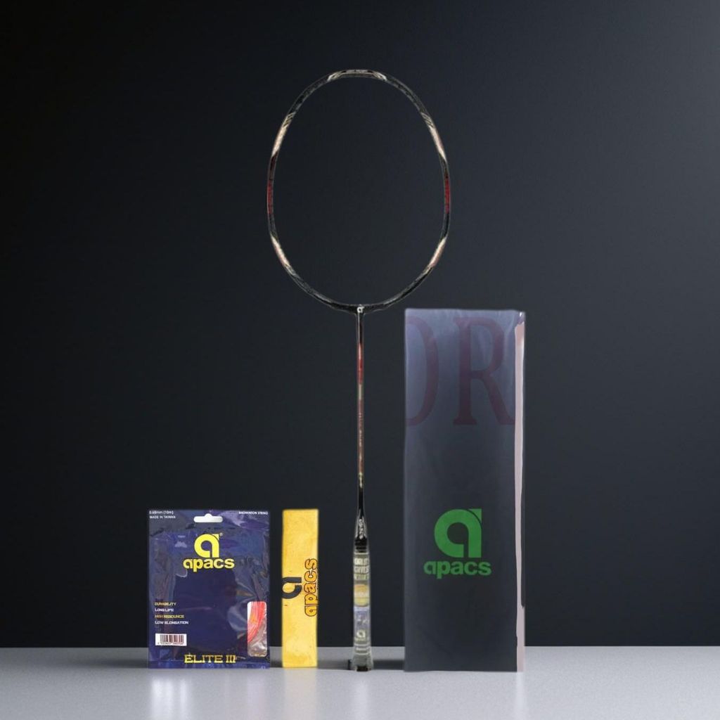 Apacs Feather Weight WT 75 Bonus Komplit Raket Badminton Apacs Feather Weight 75