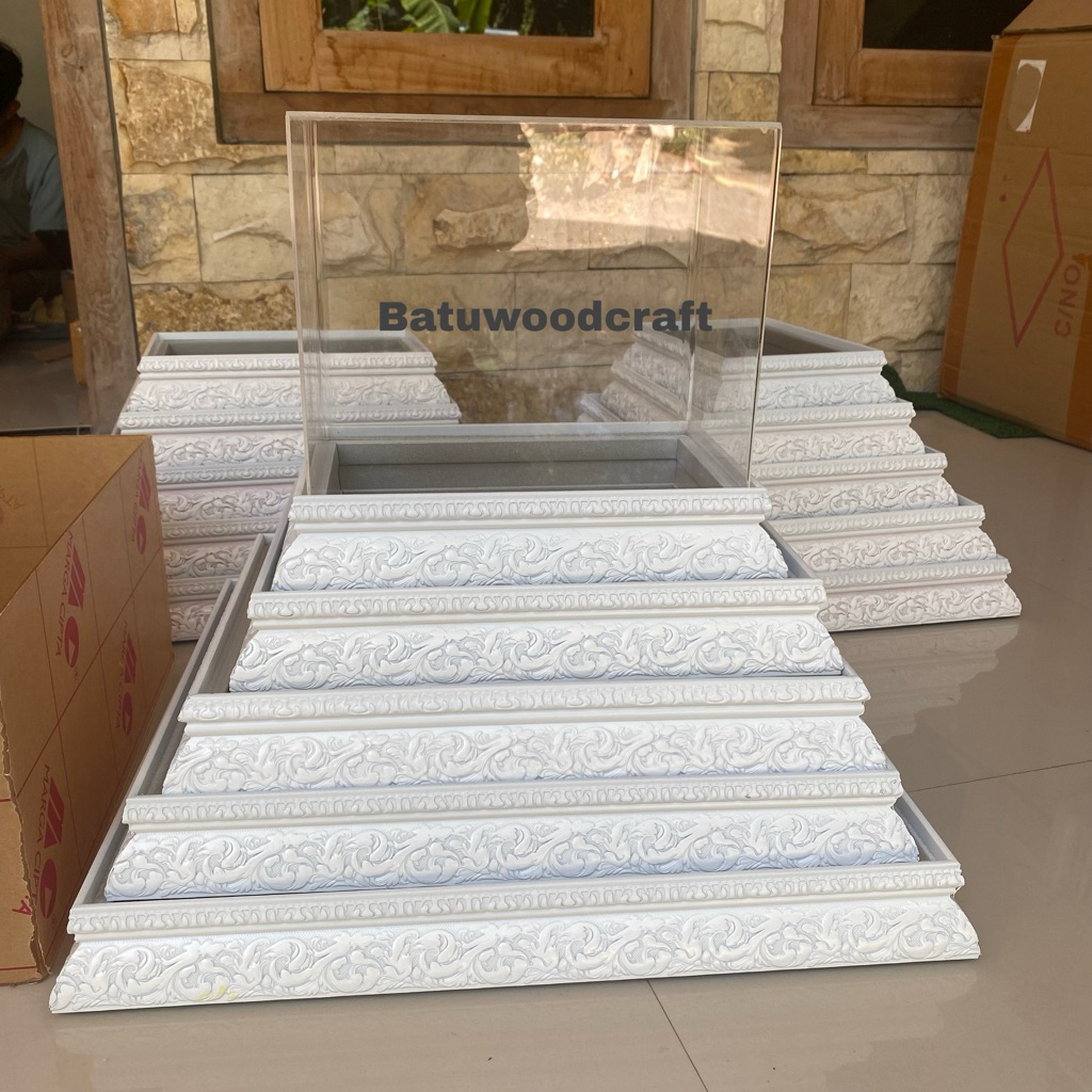 Hantaran Pernikahan 1Set Isi 5pcs Plus Tutup Akrilik Tinggi 20cm Set5 Kotak Seserahan Frame Fiber T6