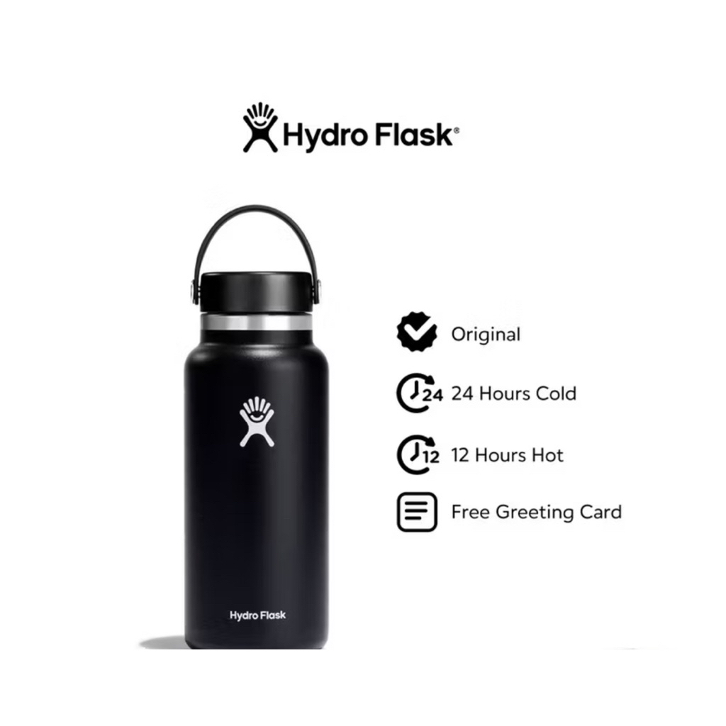 New-Hydro Flask 32 Oz - Hitam