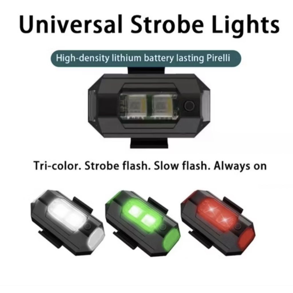 Lampu pesawat led kedip kedip 7warna  sudah universal cocok untuk motor mobil sepeda layangan dll