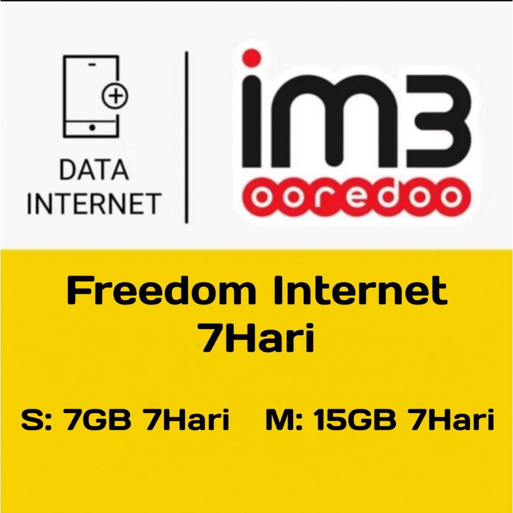 Paket/Kuota Indosat Ooredoo 7Hari | Freedom Internet