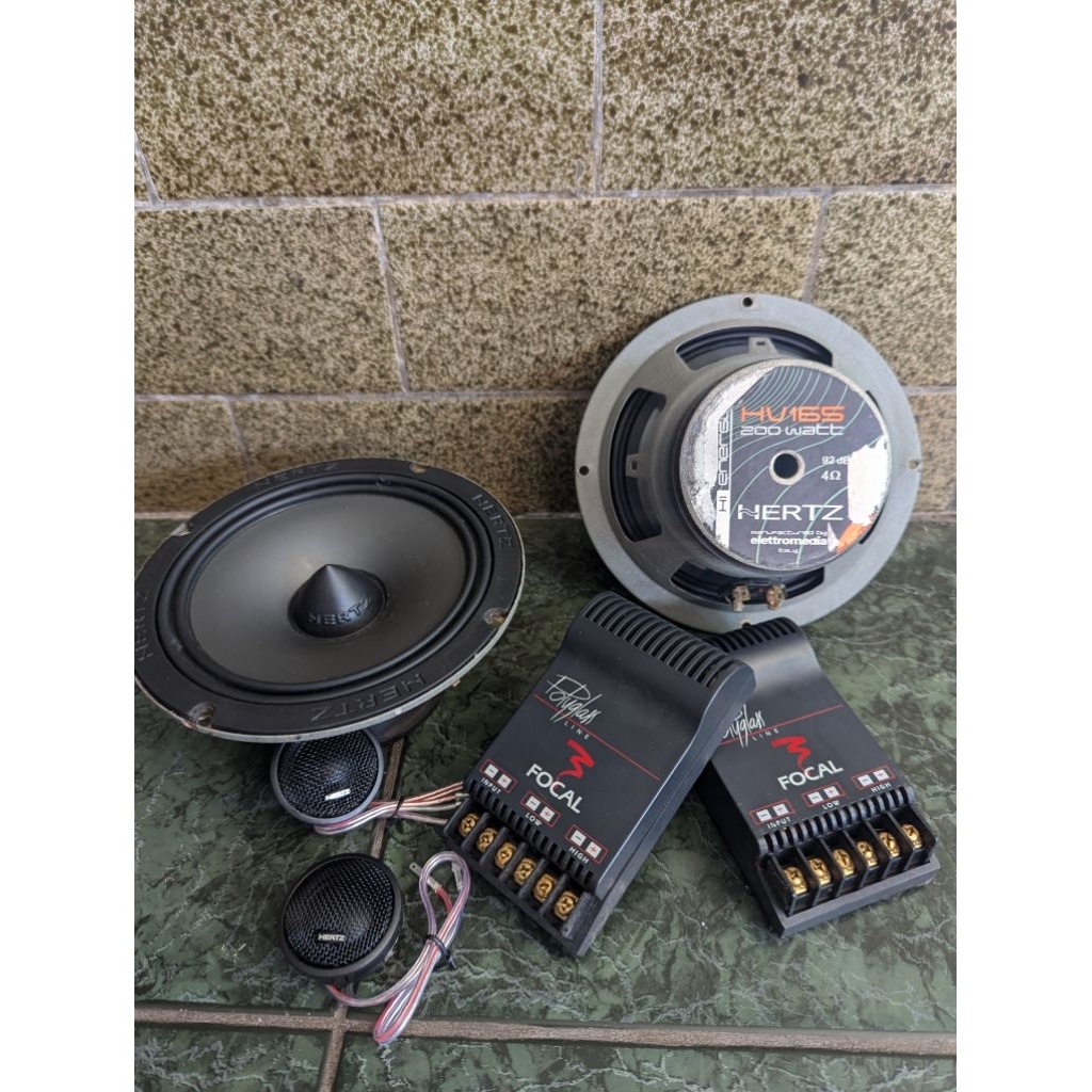 Speaker split 2 way Hertz HV 165 midbass hertz hv165 crossover focal polyglass tweeter hertz