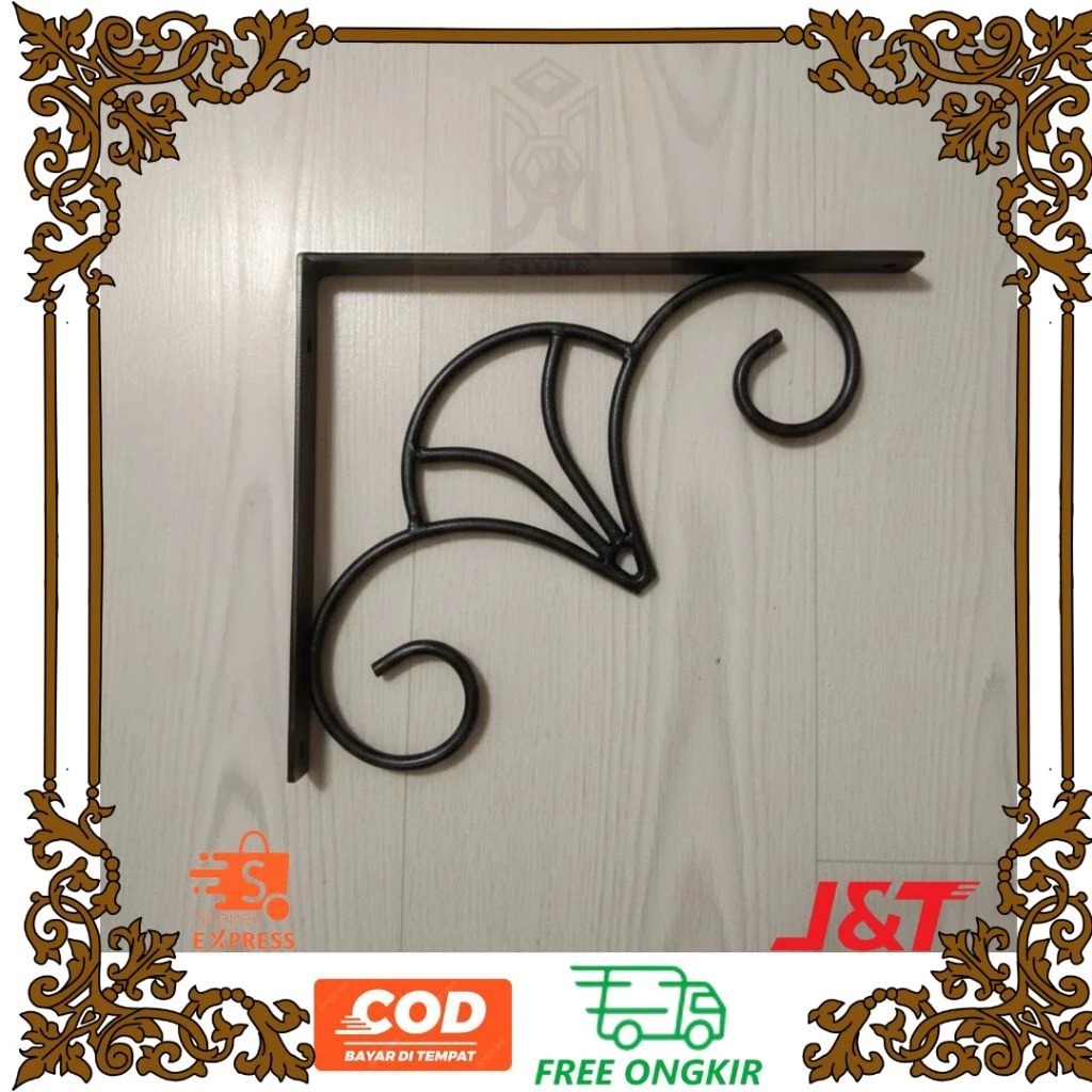 Rak Siku Besi Ambalan Rak Siku Dinding Siku Tempel Dinding Rak Sepatu Gantungan Baju