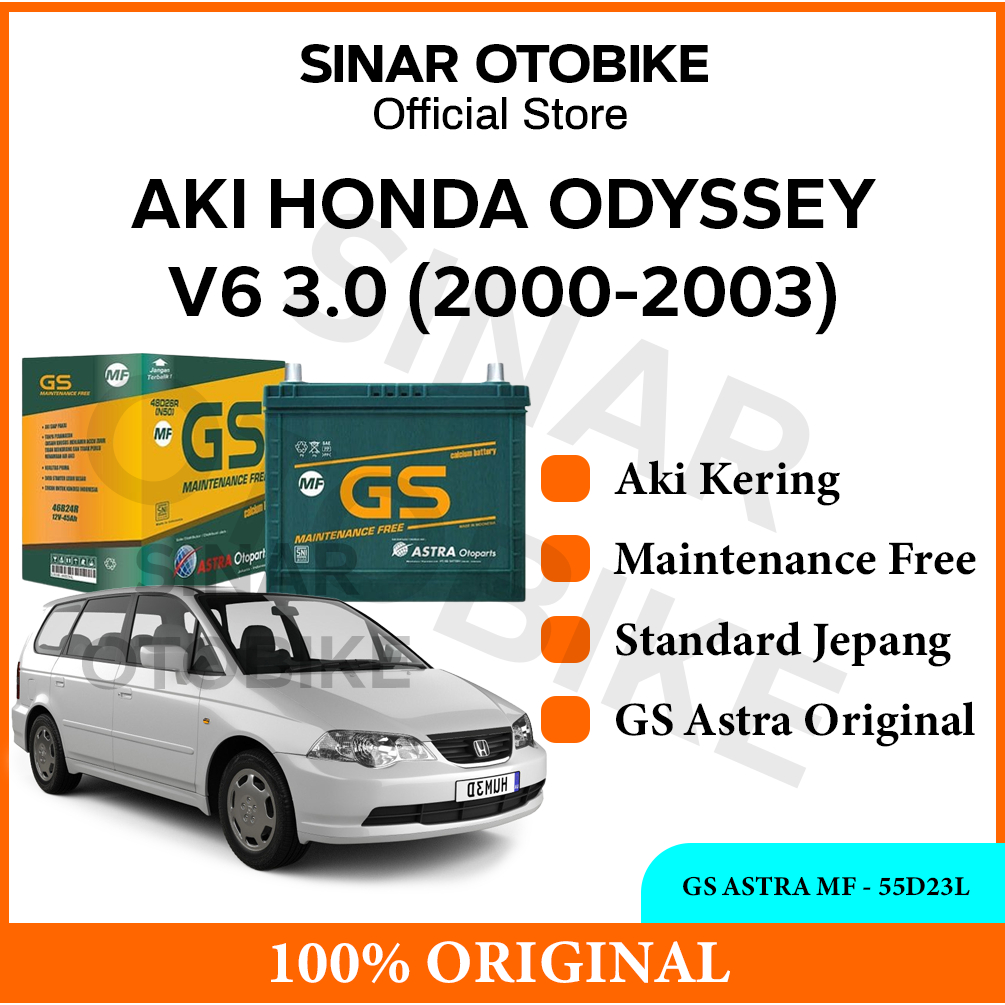 Odyssey 55D23L Aki Mobil