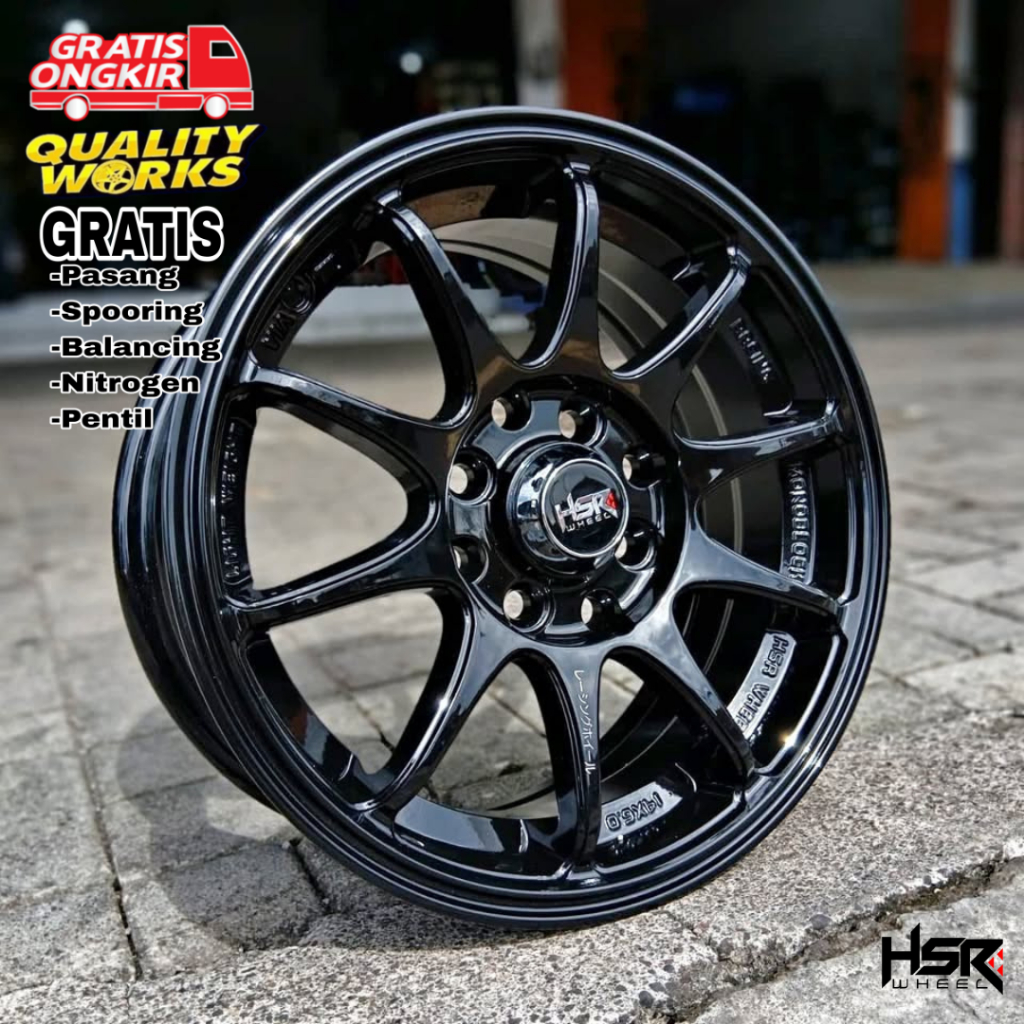 Velg HSR Wheel Indy Ring 14 Buat Mobil Datsun Airev Spresso Sigra Brio