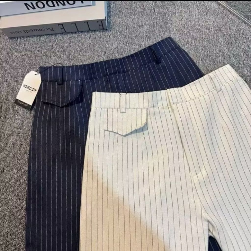 Celana Oro pants bangkok //celana salur//celana belang²//kulot outfit terbaru kekinian