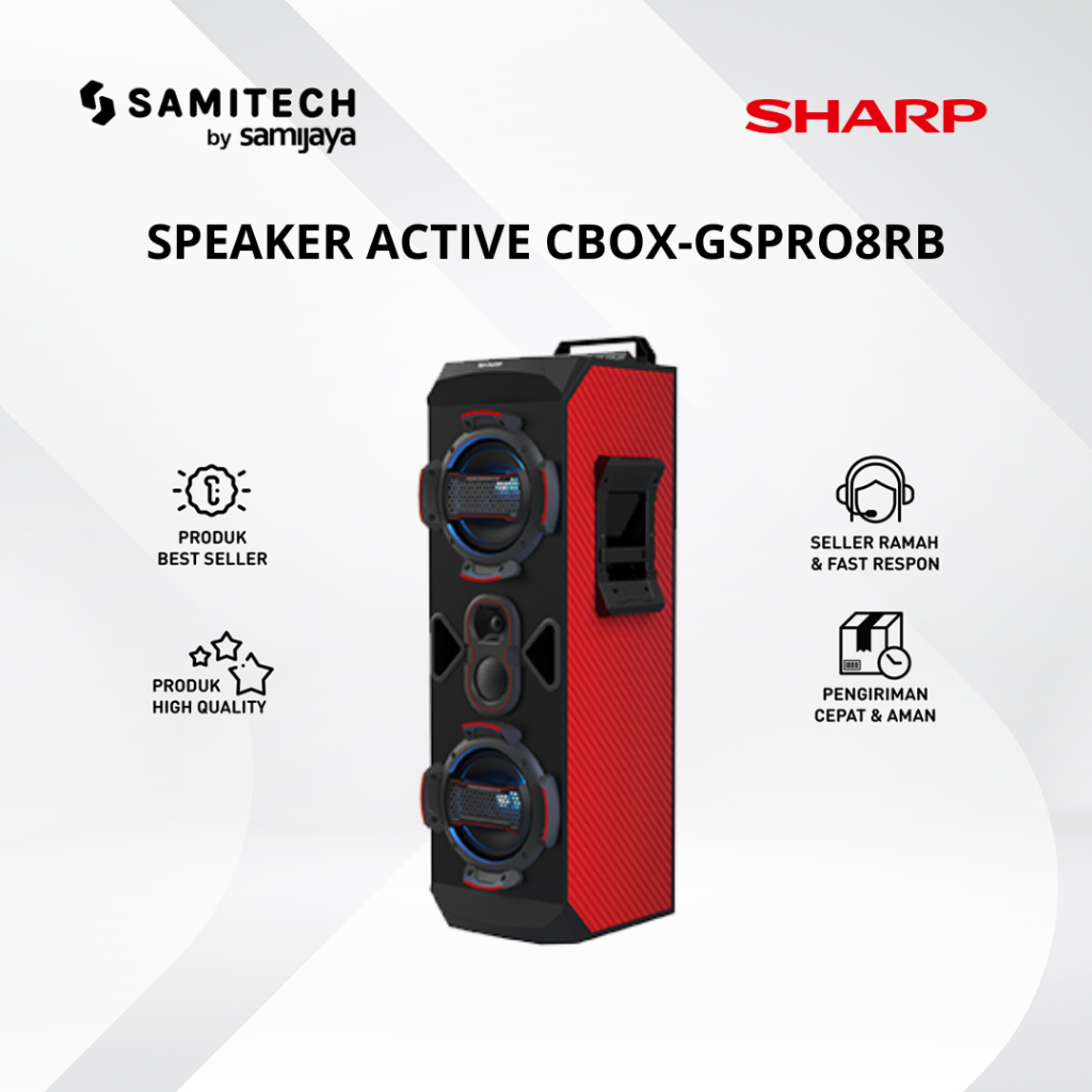 SPEAKER AKTIVE SHARP CBOX-GSPRO8RB CBOX GSPRO8RB BERGARANSI RESMI