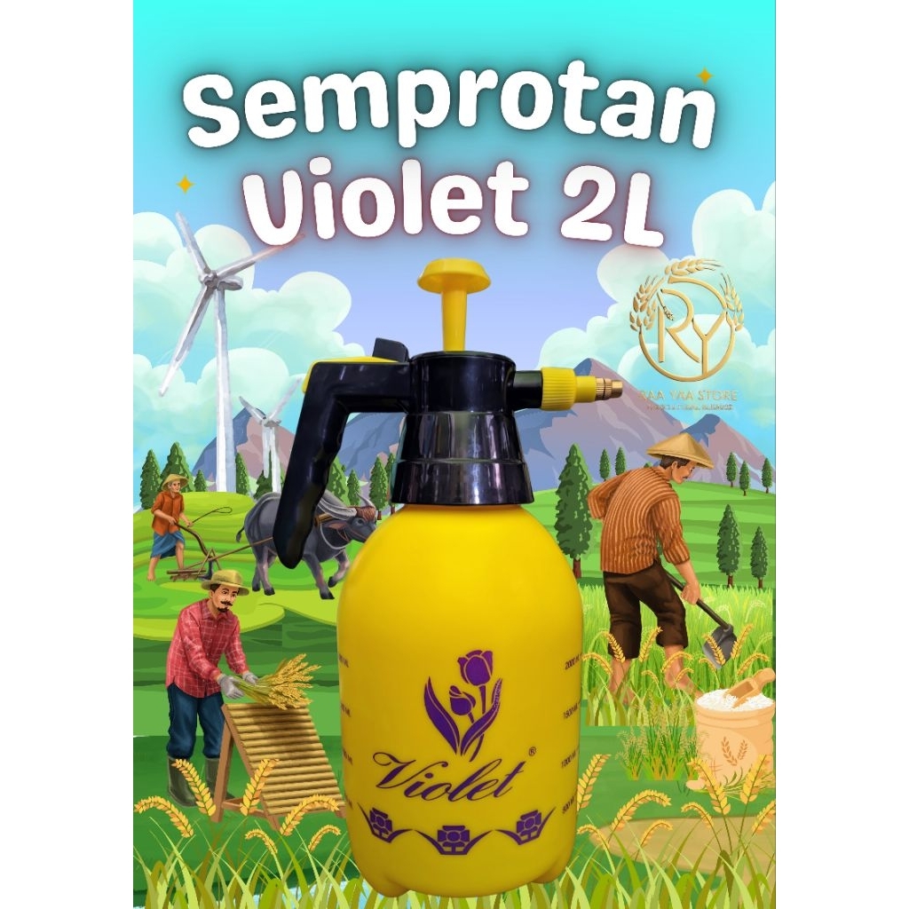SEMPROTAN HAND SPRAYER POMPA TABUNG 2 LITER VIOLET UNTUK BURUNG TANMAN