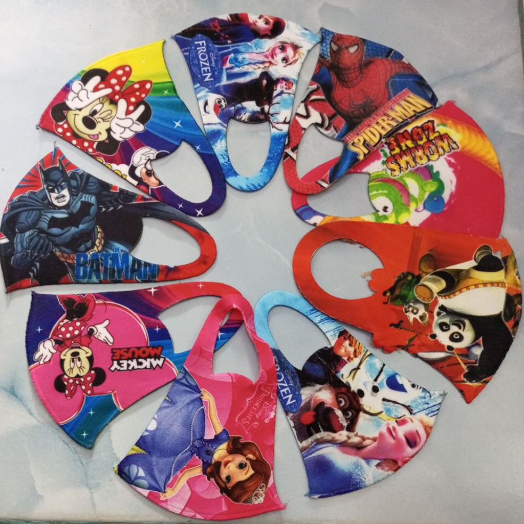 MASKER SCUBA ANAK MOTIF KARTUN | MASKER ANAK LEMBUT LUCU MURAH | MASKER ANAK PENUTUP MULUT ANTI DEBU