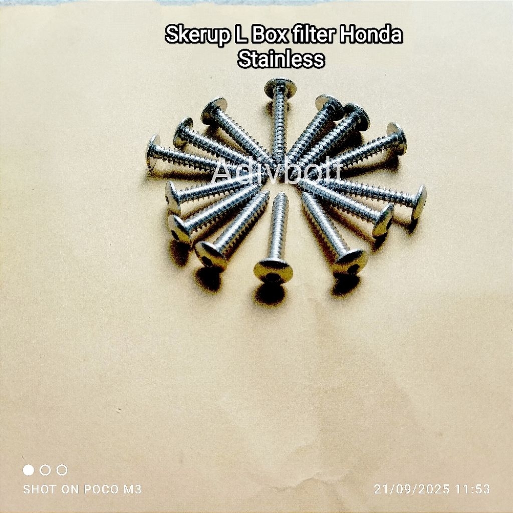 Sekrup L Stainless Box filter Honda Skrup Stainless Box filter Honda