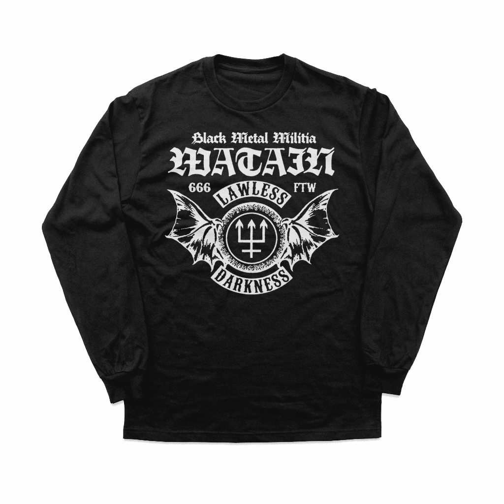Kaos Longsleeve Baju Band Watain Black Metal "Lawless Darkness" Merchandise