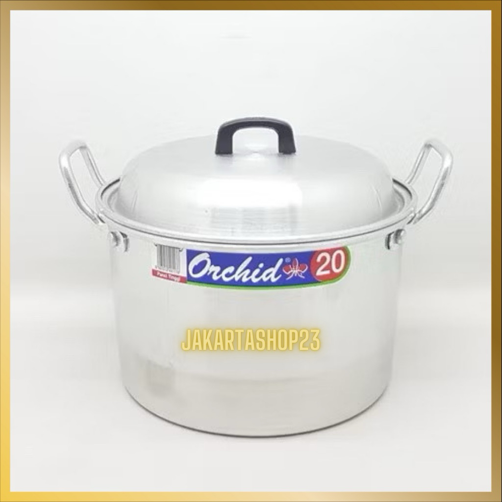 Panci Tinggi 20 cm Orchid Aluminium Panci Masak Air / Panci Sayur / Langseng Dandang Kukus Serbaguna
