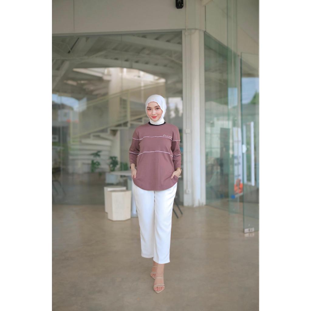 NMR - Kaos Atasan Wanita 7/8 Atasan Casual Bahan Combed 20s