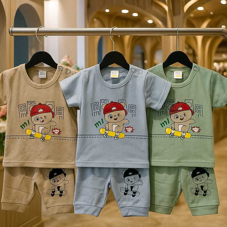 Walton Kids 8574 Setelan Panjang Walton Kids Bayi Usia 6-12 Bulan Bahan Kaos Adem dan Dijamin Nyaman