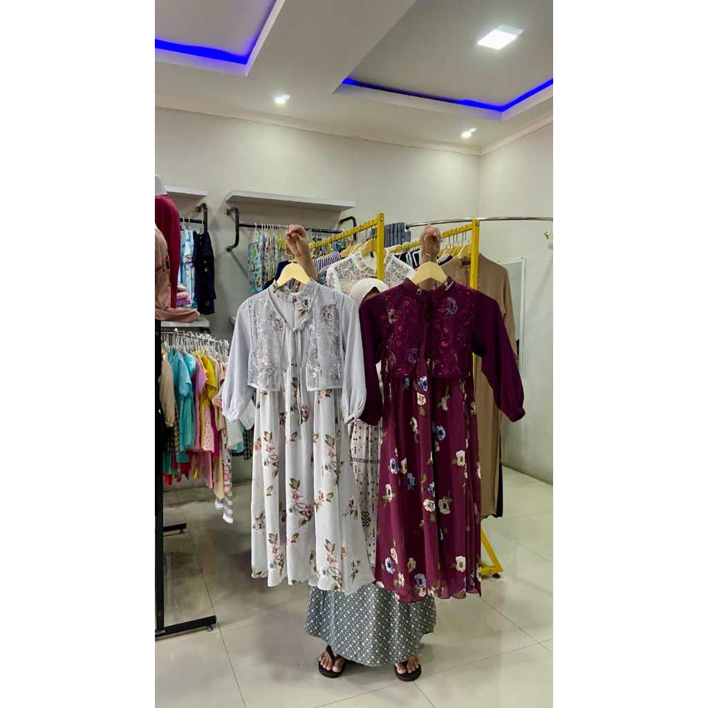 GAMIS ANAK MOTIF/GAMIS ANAK CERUTY PREMIUM/GAMIS OUTER ANAK BRUKAT KEKINIAN DAN TERBARU
