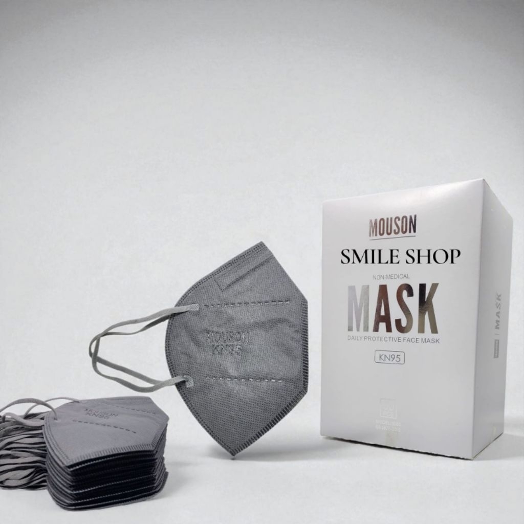 MASKER KN95 MOUSON EMBOSS WHITE 5PLY 1BOX 50PCS