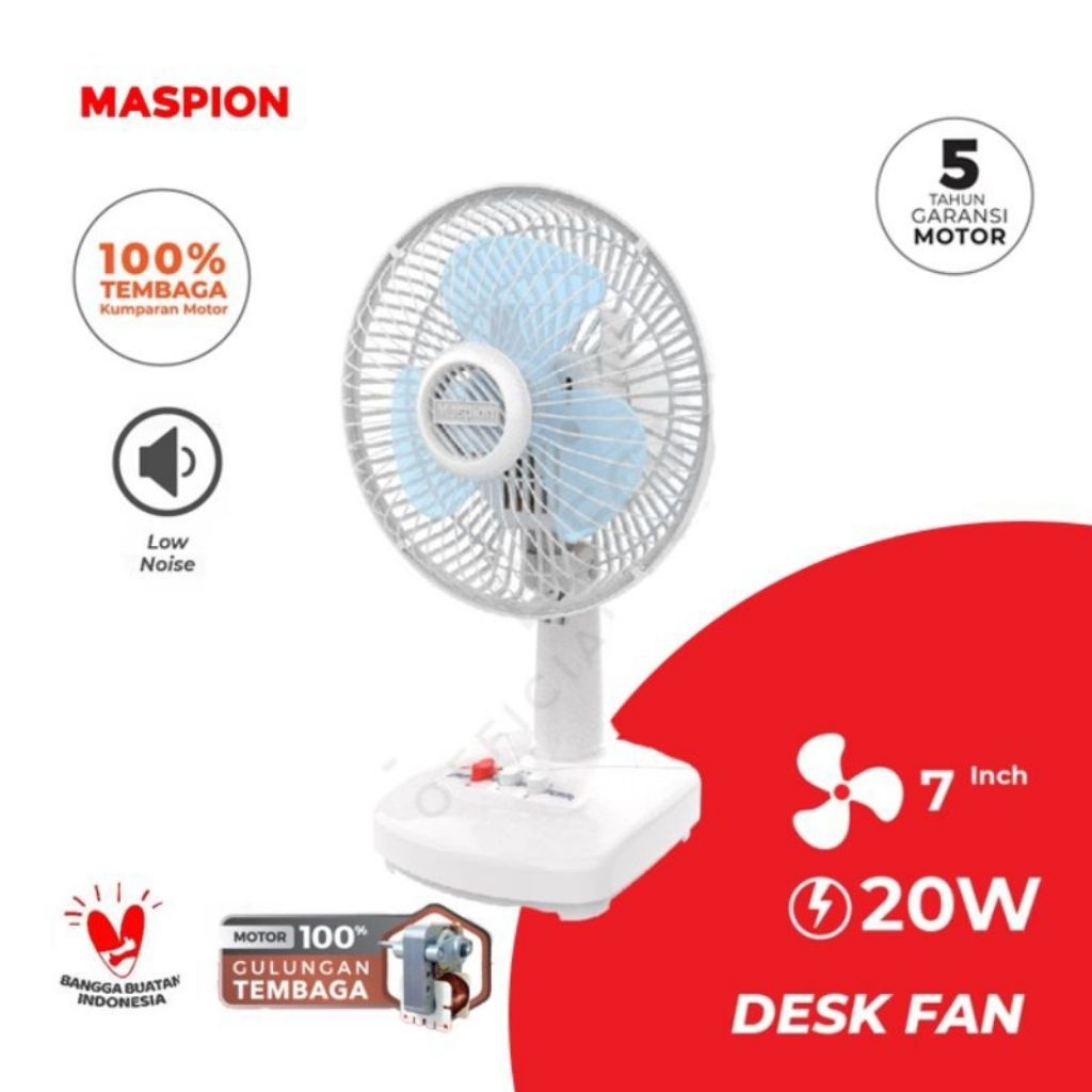 Kipas Angin Meja Maspion F 18 DE (7 Inch)