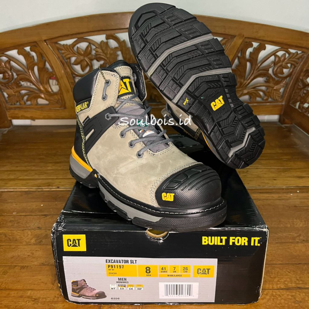 Sepatu safety caterpillar excavator superlite grey size 41