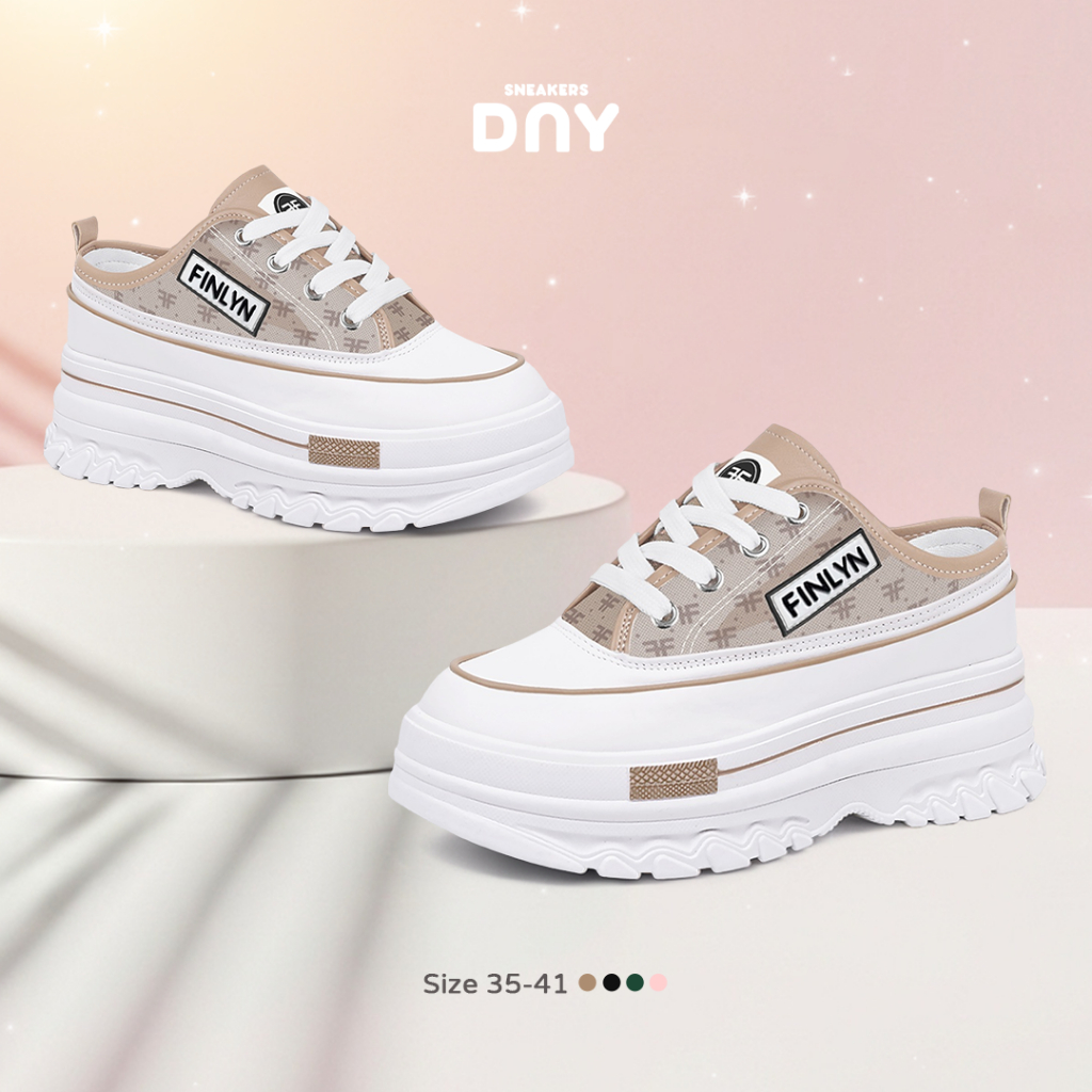 Sneakers DNY Wanita Sepatu Sandal Sepatu Sendal Wanita Sandal Wedges Cewek Ootd DNY107D
