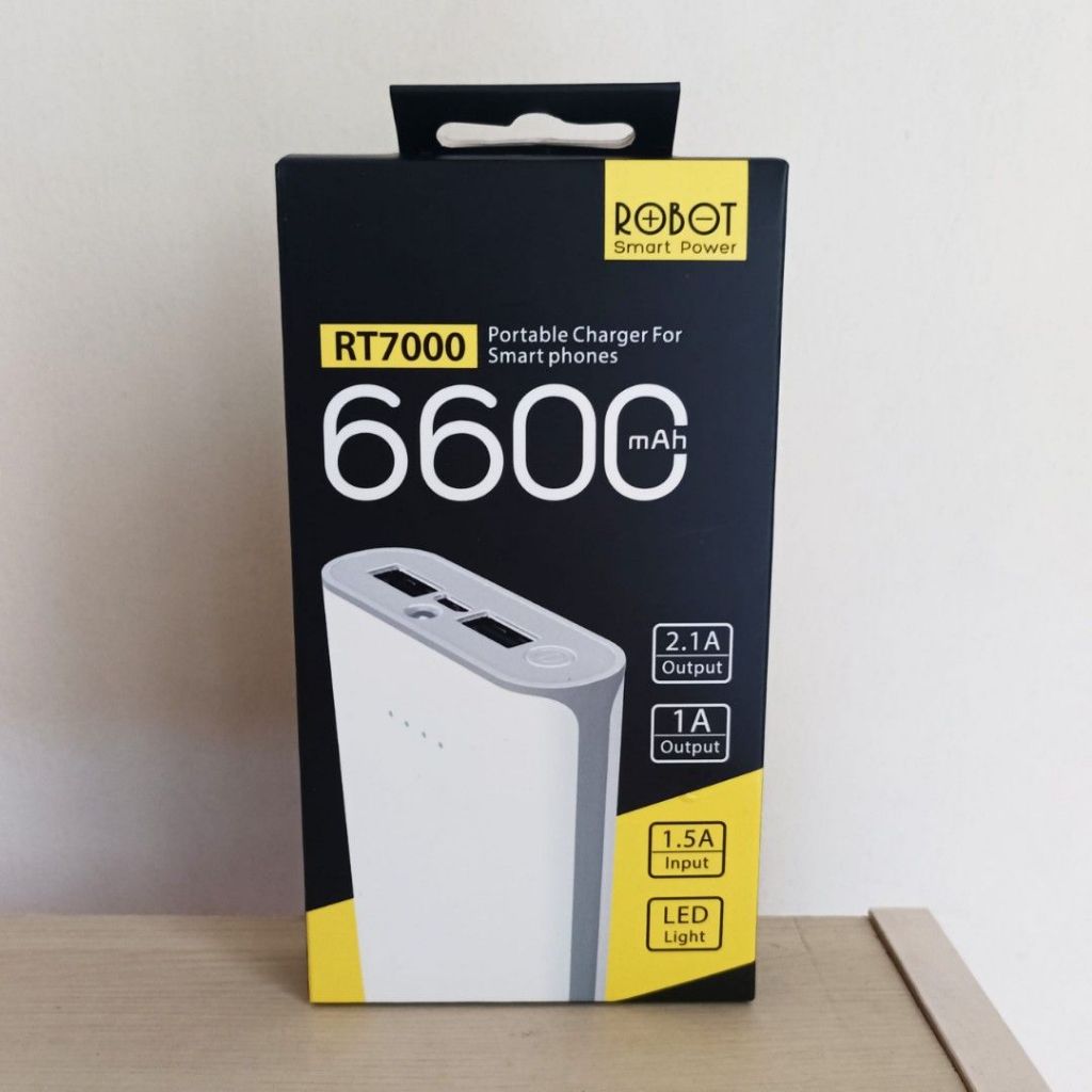 Powerbank Power Bank Dual Port Robot 6600 mAh RT7000