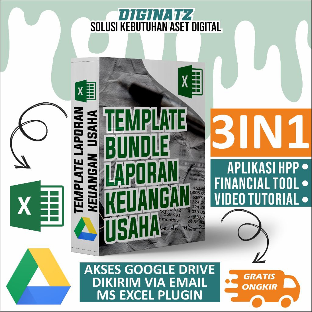 TEMPLATE KEUANGAN BISNIS UNTUK PEMULA/TEMPLATE FINANCE TOOLS/LAPORAN DIGITAL