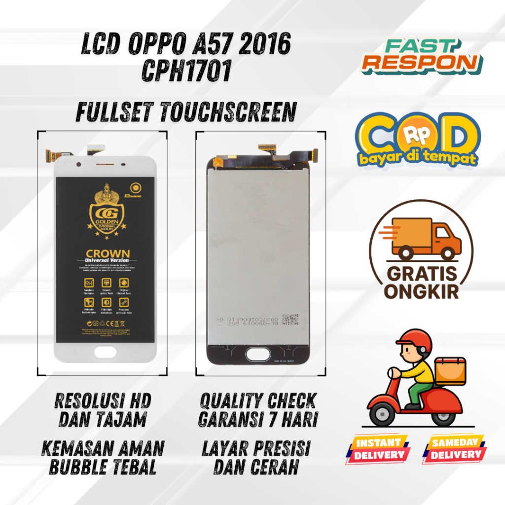 LCD OPPO A57 2016 / CPH 1701 FULLSET TOUCHSCREEN COMPLETE