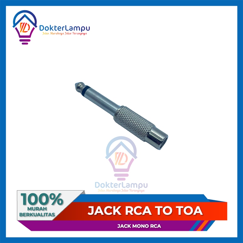 JEK JACK RCA TO TOA MONO SAMBUNGAN RCA TO TOA MONO