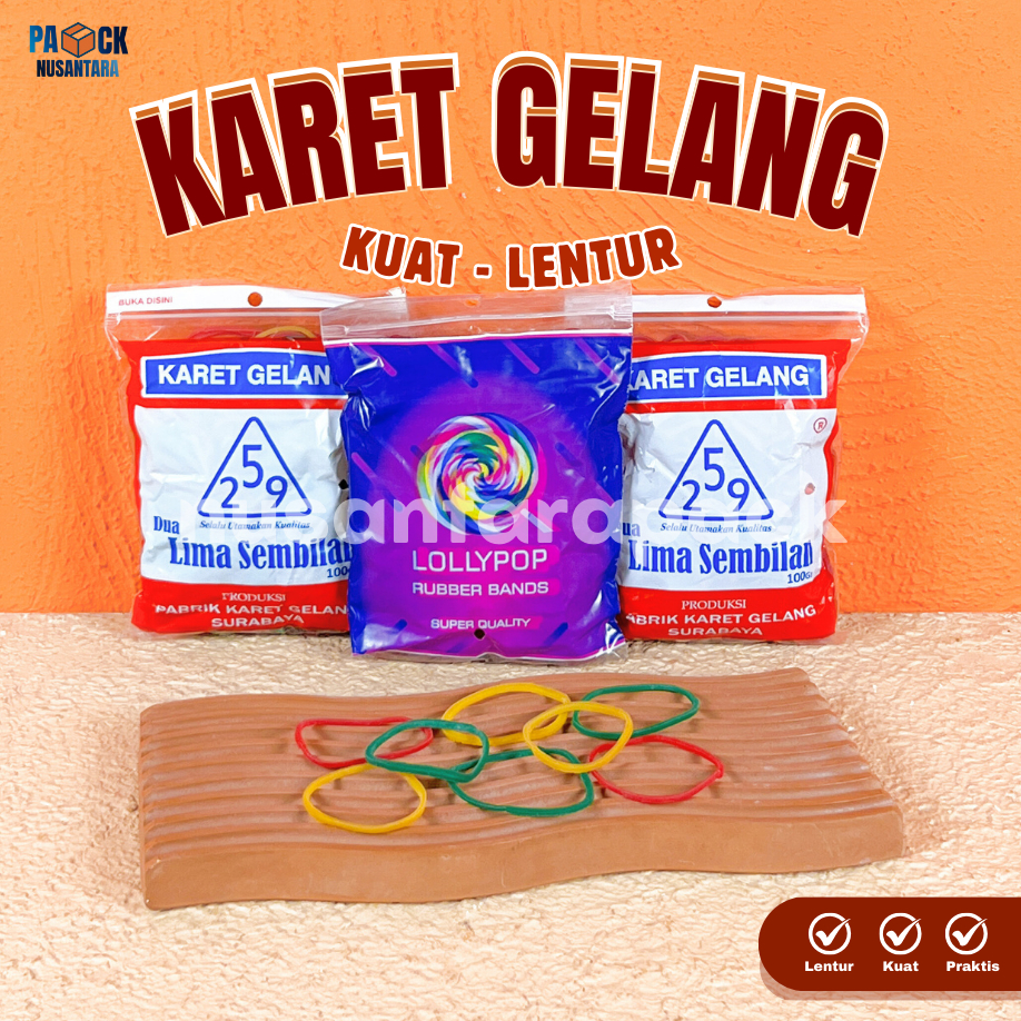 Karet Gelang Pentil Warna Elastis Diameter Kecil Besar Premium Kualitas Super