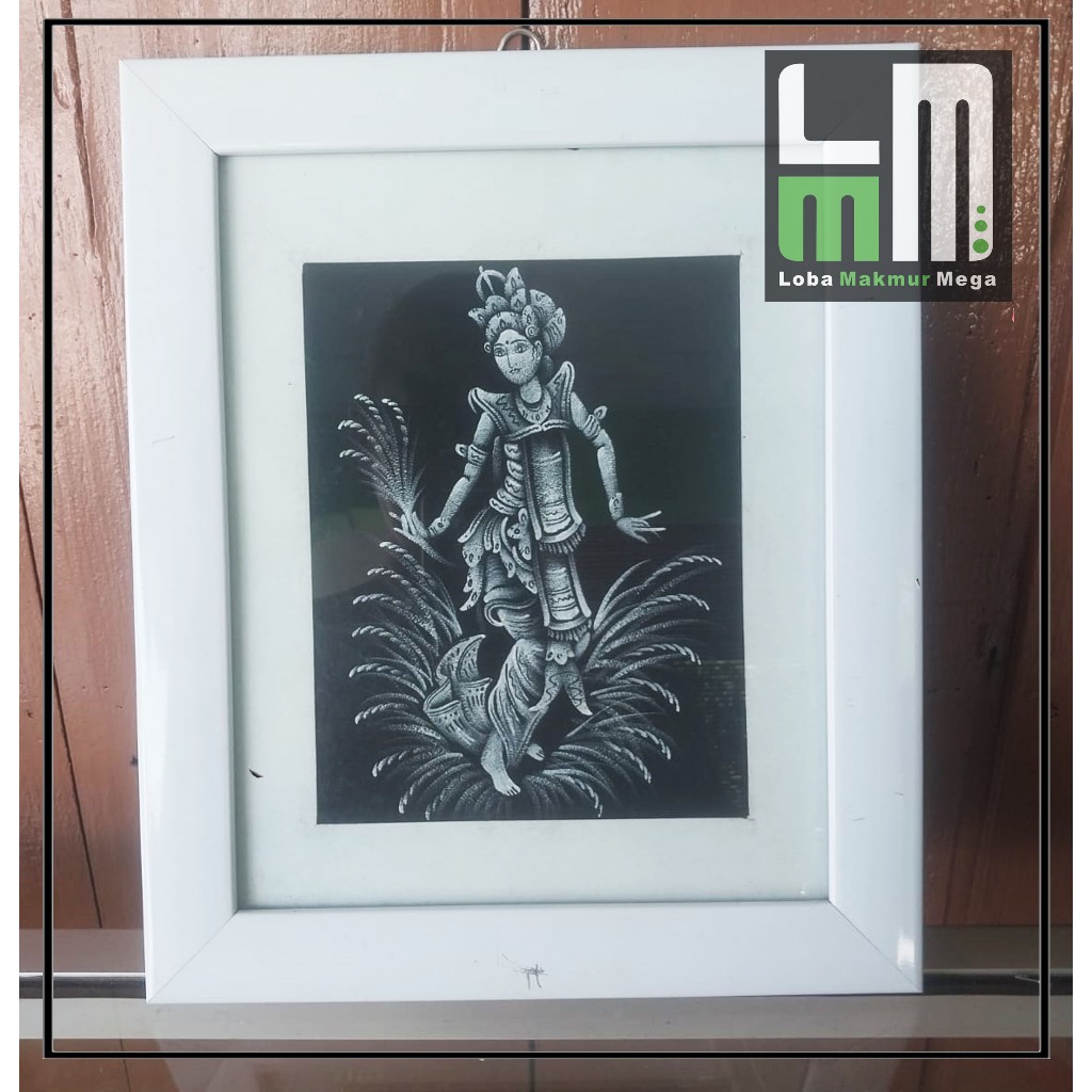 Lukisan Pasir Bali – Klasik Hitam Putih [Limited Edition]