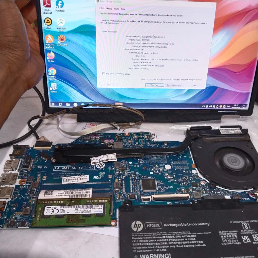 [ MINUS ]Motherboard HP 14s-dk 14s dk AMD A4 Normal Tested Seken Original [ Mainboard HP 14s bisa un