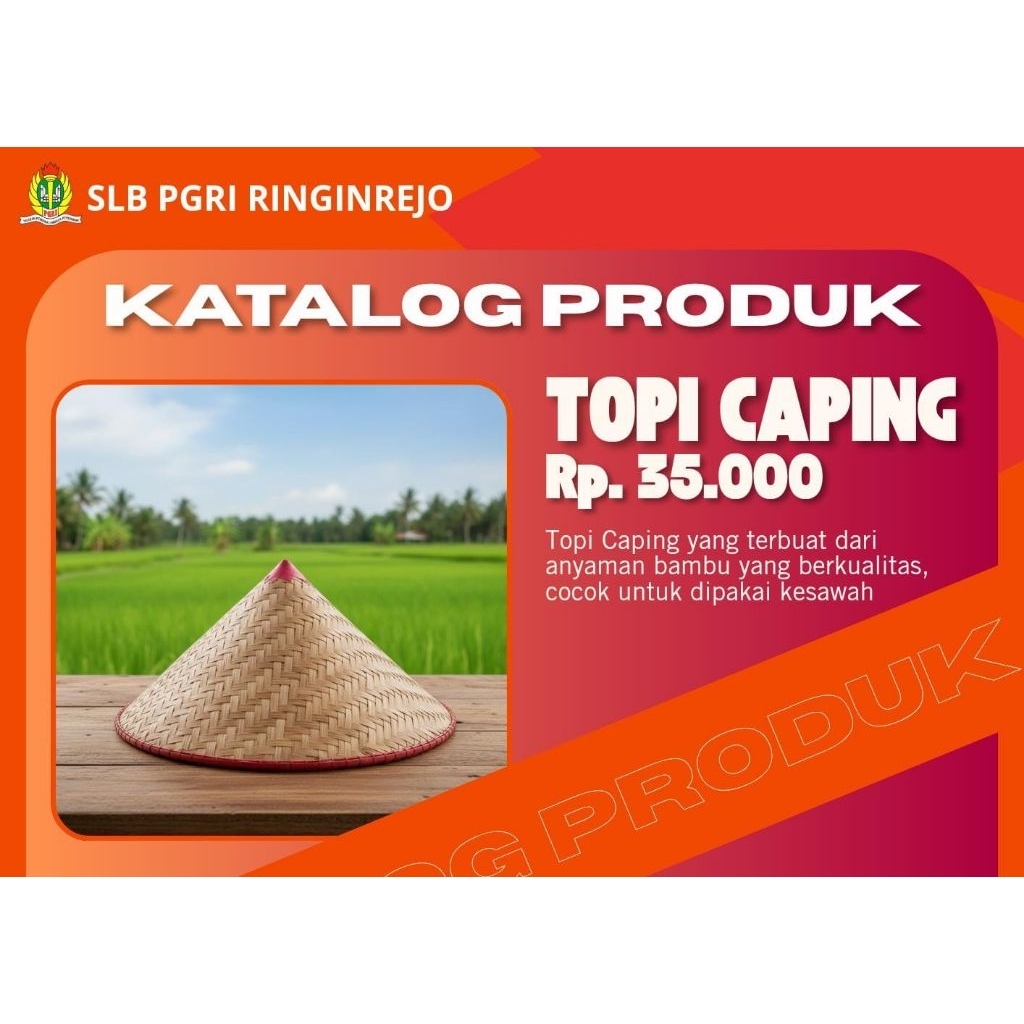 Topi caping gunung bambu petani topi petani