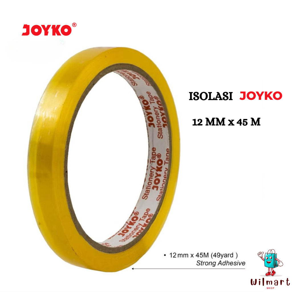 

ISOLASI / LAKBAN / SELOTIP Stationery Tape Bening 12 MM x 45 M JOYKO
