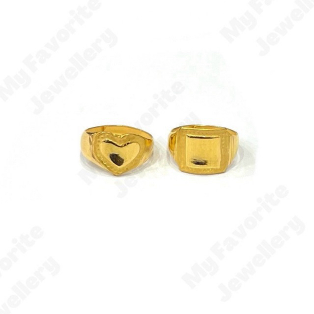 Cincin Bayi Love dan Kotak Emas Asli Kadar 700